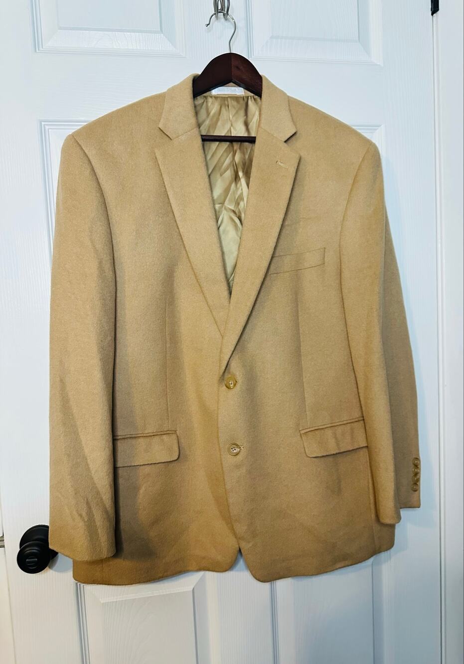 Lauren Ralph Lauren 100% Camel Hair Blazer Mens 46R Tan Sport Coat Canada